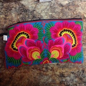 Sam Well multicolored makeup bag or clutch purse